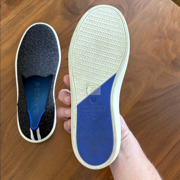 Rothy's The Sneaker Espresso Spot Cheetah Leopard Print Slip On Loafers Size 5.5 - Picture 9 of 9